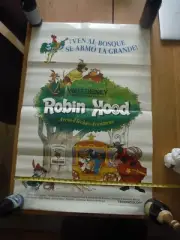 Disney's Robin Hood Movie Poster, never displayed, NEW, In Spanish