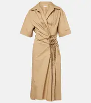 [Dries Van Noten] Dries Van Noten Cotton wrap dress AU 10 beige