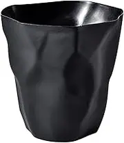 Yajuyi Wastebasket Trash Can Dust Bin Household Rubbish Bin Minimalist Garbage Can Waste Bin for Craft Room Laundry Toilet Indoor, Black