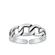 Body Accentz Sterling Silver Chain link Toe Ring
