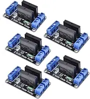 5pcs 5V 12V 24V Dual Channel Solid State Relay 2 Channel 2-Way Relay Module 240V 2A 2CH Low Level Trigger (5V)