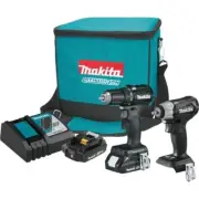 MAKITA CX202RB 18V LXT 2PC IMPACT DRIVER/HAMMER DRIVER DRILL CORDLESS COMBO KIT