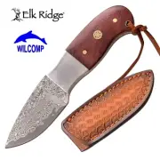 ELK RIDGE ER-111RDM FIXED BLADE KNIFE Damascus Stainless Steel Blade
