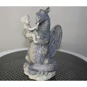 Artist Jaimy Derek's Friendly Dragon Design Toscano Child Lollipop Boy Statue