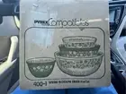 Vintage Pyrex Compatibles 400-1 Spring Blossom Green 4PC Set. Sealed New in Box