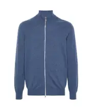 zip-up cashmere jumper IT56 Blue