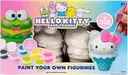 Hello Kitty Sanrio and Friends Paint Your Own Figurines Arts and Crafts Kit, Ceramic Paintable Hello Kitty & Keroppi, Kawaii Painting Kit for Kids, Craft Kits for Kids 8-12, Ages 8+
