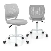 Costway Swivel Computer Desk Chair Ergonomic Office Mesh Chair Grey
