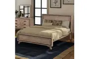 King Size Silver Brush Bed Frame in Acacia Wood Construction