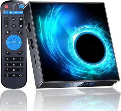 Android TV Box 10.0 4GB RAM 64GB ROM, Android Box 2025 Support 6K 4K Dual-Wifi 2