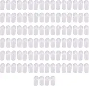 50Pair Disposable Indoor Unisex Hotel Slippers - Comfortable Individually Wrapped Cotton Velvet Closed Toe for Party, Guest, Commercial Use (3MM Non-Woven Whiteboard)