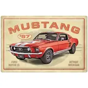 Nostalgic-Art XL Metal Sign Ford Mustang GT 1967 40x60cm - Red