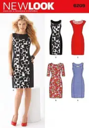New Look Sewing Pattern 6209 N6209 Misses Dress