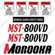 Fits Morooka MST-800VD Decal Kit Rubber Track Carrier - 7 YEAR OUTDOOR 3M VINYL!