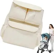 Lmyit Stroller Bag Organizer, Pram Organizer with Cup Holder, Large Capacity Stroller Storage Caddy, Stroller Pouch for Carriage, Stroller, Pushchair