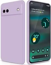 GiiYoon Case Compatible with Google Pixel 6A, High-Quality Liquid Silicone Case, All-Round Protection Mobile Phone Case, Scratch-Resistant, Soft Microfibre Lining - Purple