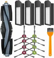 Accessory Kit for Ecovacs Deebot X1, Omni, Turbo, T10 & More Robot Vacuum Cleaners, Replacement Main Brush, Side Brushes and Filters