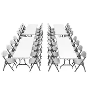 Lifetime 4PK 8FT Tables & 32 Chairs
