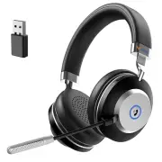 Bluetooth Headset with Mic for Work,Laptop,PC, 2.4GHz USB Dongle,Wireless Com...