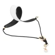 Saxophone Neck Strap, Alto Sax Neck Strap, Clarinet Neck Strap White Leather