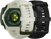 Threeeggs Replacement Band Compatible with Garmin Instinct, 22mm Smartwatch Accessory Wrist Soft Silicone Band Strap for Garmin Instinct 2 / Instinct Esports/Solar/Tide/Tactical