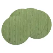 4 Pcs Placemats, 13.7 Inch PVC Table Mats, Bamboo Texture Surface, Green