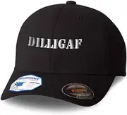 [Speedy Pros] Flexfit Hats for Men & Women Dilligaf Letters Polyester Dad Hat Baseball Cap