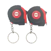 2 x 1 Meter Mini Retractable Tape Measure Keyring
