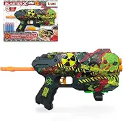CRAZE Blaster-X Foam Guns Fury - Foam Gun Children 30 cm, 8 Darts, Shot Range 14 m - Foam Blaster Toy