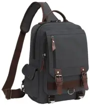 Messenger Bag Canvas Sling Crossbody Backpack Laptop Casual Travel for Men Women