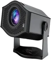 HM400 Pro Projector Display Large Screen Dual Wi-Fi6 BT5.2 720P Portable Cinema Projector Upgraded 1280 * 720P(Black,US Plug)