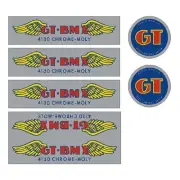 GT - 4130 chrome SMALL DT - decal set - Old school bmx