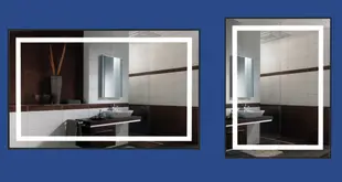 訂製 75*120CM單色光 鏡子 方鏡 壁掛鏡化妝鏡 輕奢鋁金邊框浴室鏡 智能led燈鏡裝飾鏡 (7.6折)