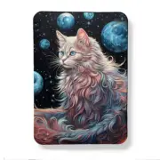 Cosmic Cat Magnet Orignal Graphic Art Print 3" x 4" Moon Celestial Fantasy