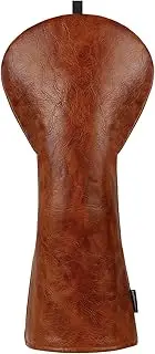 Craftsman Golf Premium Leather Brown Blade Mallet Putter Cover Driver Fairway Wood Headcover Cover Magnetic Closure