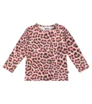 [Molo] Molo Baby Eva leopard-print cotton-blend top M 6 pink
