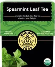Buddha Teas Organic Herbal Tea Bags Spearmint Leaf Tea 18pk