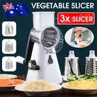 AU Kitchen Multifunction Vegetable Slicer Food Manual Rotary Drum Grater Chopper