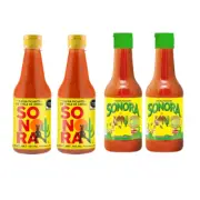 SALSA PICANTE SONORA CHILE DE ARBOL VARIETY HOT SAUCE SALSA MEXICANA BOTTLE PK 4