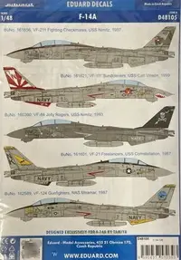 在飛比找Yahoo!奇摩拍賣優惠-牛魔王D48105 F-14A戰斗機1/48模型5涂裝水貼配