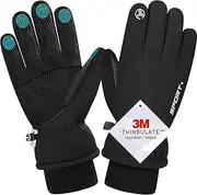 [Xeitive] Winter Gloves Touchscreen Gloves Cold Weather Windproof Gloves Warm Thermal Gloves for Running Cycling Outdoor Activities for Men and Women