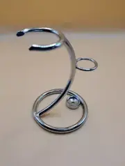 Shaving Brush and Razor Stand Stainless Steel, New