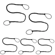 Rip Tie 2.5mm Tangle Free Hair Tie, 34", Black, 5-Pack
