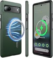 NJROW Strong Magnetic for Google Pixel 6a Case Compatible with MagSafe [2024 Upgraded] [Dual Layer Heavy Duty] [Military Shockproof] Rugged Case for Google Pixel 6a Phone Case Slim, Forest Green