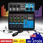 5 Channel Bluetooth Audio Mixer Sound Mixing Console USB Record DJ Mixer AU 2025