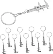 [Beavorty] 10pcs Vernier Caliper Keychain Portable Measuring Tool Stylish Pendant for Keys Backpacks Unique Multifunctional Accessory