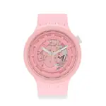 【SWATCH】生物陶瓷BIG BOLD系列手錶C-PINK 粉色 瑞士錶 錶(47MM)