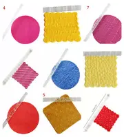 Mixed Designs Acrylic Roller Polymer Clay Modeling Texture Background Rolling