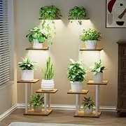 Plant Stand Indoor with Grow Light - 2 Pack Metal Plant Shelf for Indoor Plants Multiple, 5 Tiered Corner Plant Stand Shelves, Plant Rack Display Flower Holder for Living Room Patio Balcony Décor