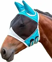 Fine Mesh Fly Mask with Ears Breathable Horse Mask Anti Mosquito for Horse M